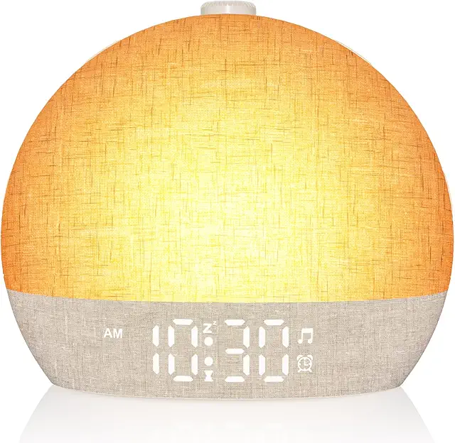 Sunset simulation sunrise alarm clock